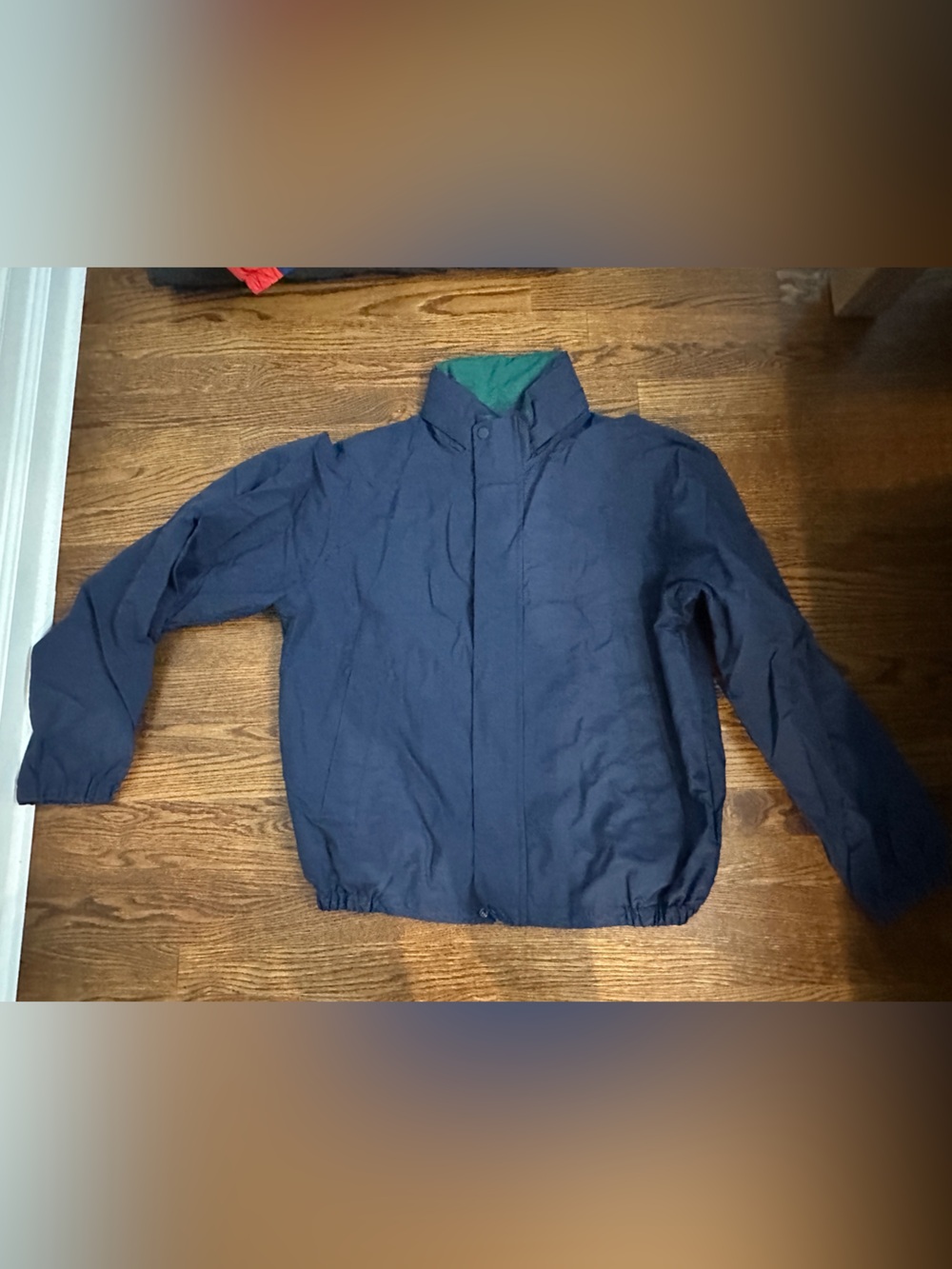 Uniqlo Navy Bomber Jacket with Green Mesh Lining